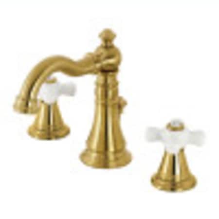 Fauceture FSC1973APX Widespread Bathroom Faucet with Retail Pop-Up, Brushed Brass FSC1973APX